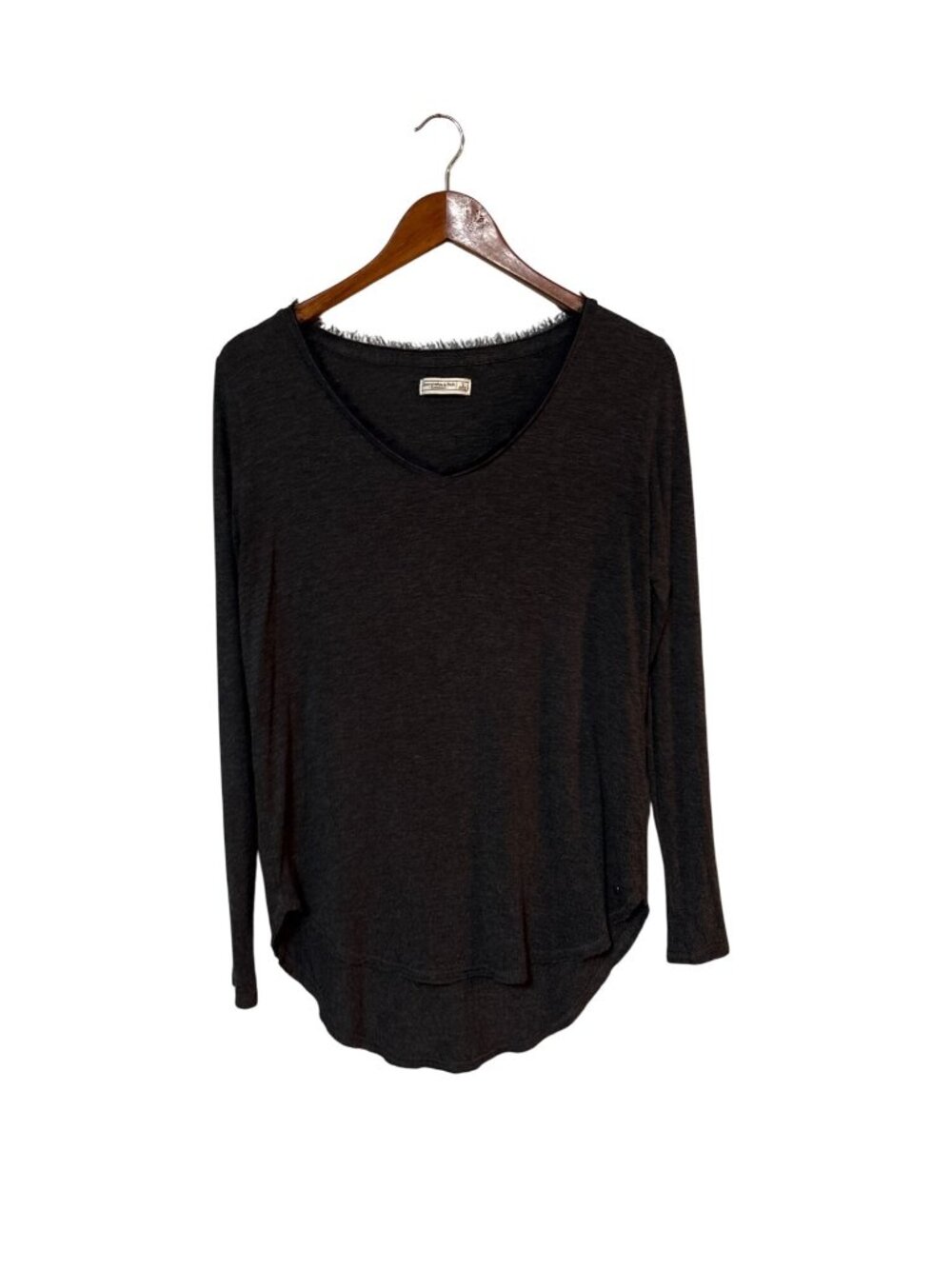 Y2K Abercrombie &Finch Eyelash V-Neck Tunic Dark Small Fairycore Goth